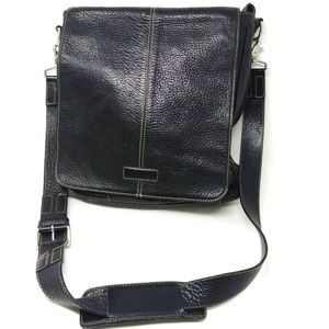 Cole Haan Pebbled Leather Messenger Bag Unisex